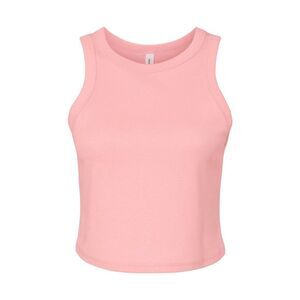 Womens/Ladies Micro-Rib Racerback Tank Top / Solid Pink